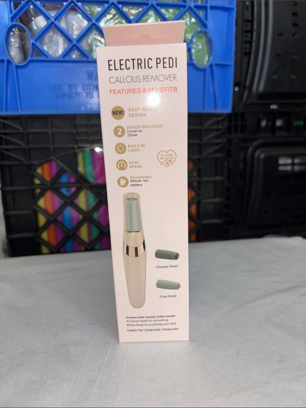 Electric Pedi Callous Remover - Cream Rechargeable Foot Exfoliator
